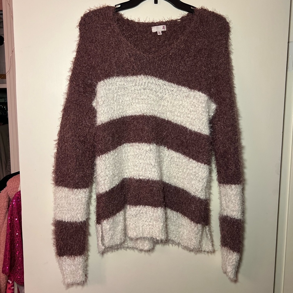 Purple & White Sweater